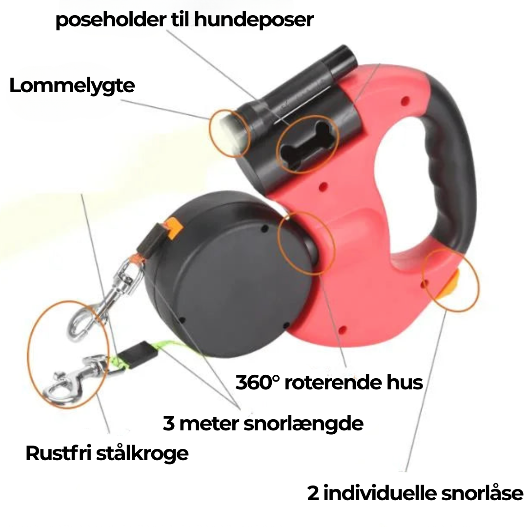 DuoDog™ - Du har aldrig før haft det så nemt at lufte dine hunde!
