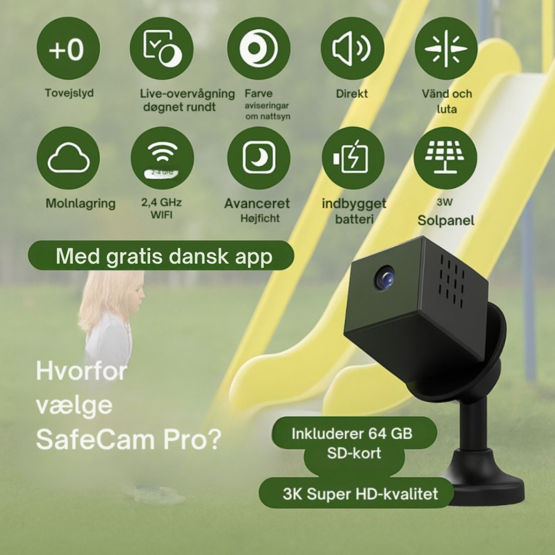 SafeCam | Altid beskyttet – selv uden internet eller strøm